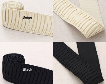 50mm Wide Flat Elastic Band 90cm Trim Waistband Ribbon Pleated Belt Elastic band