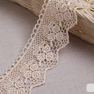 Premium Quality 1yds Broderie Anglaise Vintage Venice lace trim 2"(5cm) YH1086 laceking2013 made in Korea