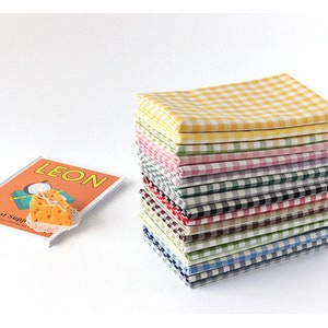Premium Quality Cotton Fabric by the Yard 9mm Gingham Check Fabric 44&quot; Wide CM Casual Retro 9mm Gingham Check Laceking made in Korea