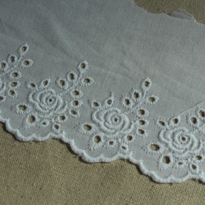 Premium Quality 14Yds Broderie Anglaise cotton eyelet lace trim 2.87 cm YH1553 laceking2013 made in Korea image 5