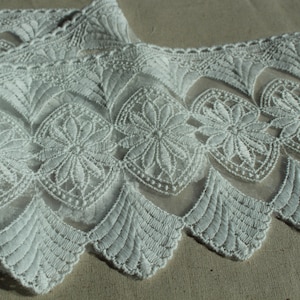 1Yds Broderie Anglaise mesh lace trim 20cm SH55 laceking2013