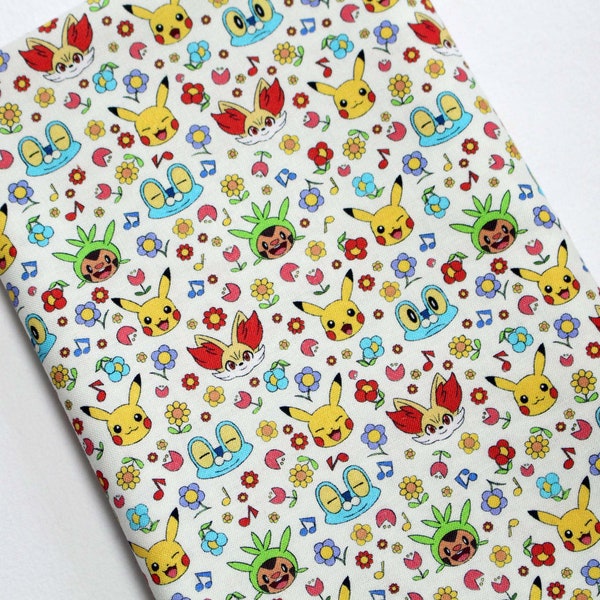 Half Yard Pokemon fabric Mini Pikachu Character Fabric cotton Fabric laceking