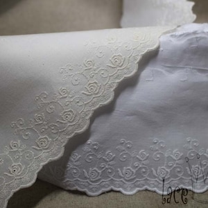 Premium Quality 14Yds Broderie Anglaise wedding cotton eyelet lace trim 3.5"(9cm) YH1365 laceking2013 made in Korea