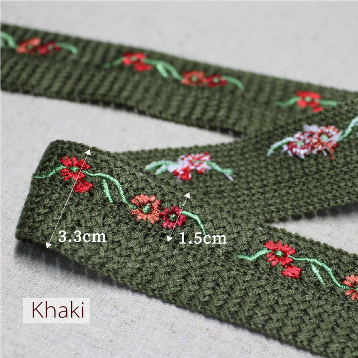 Embroidered Knitting Bias Tape Poly Cotton Trim Fold Etsy