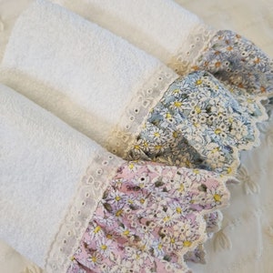 Premium Quality Embroidery Cotton eyelet lace trim By the Yard White Dandelion Asa Fabric 3.1" YH1052d laceking2013 made in Korea