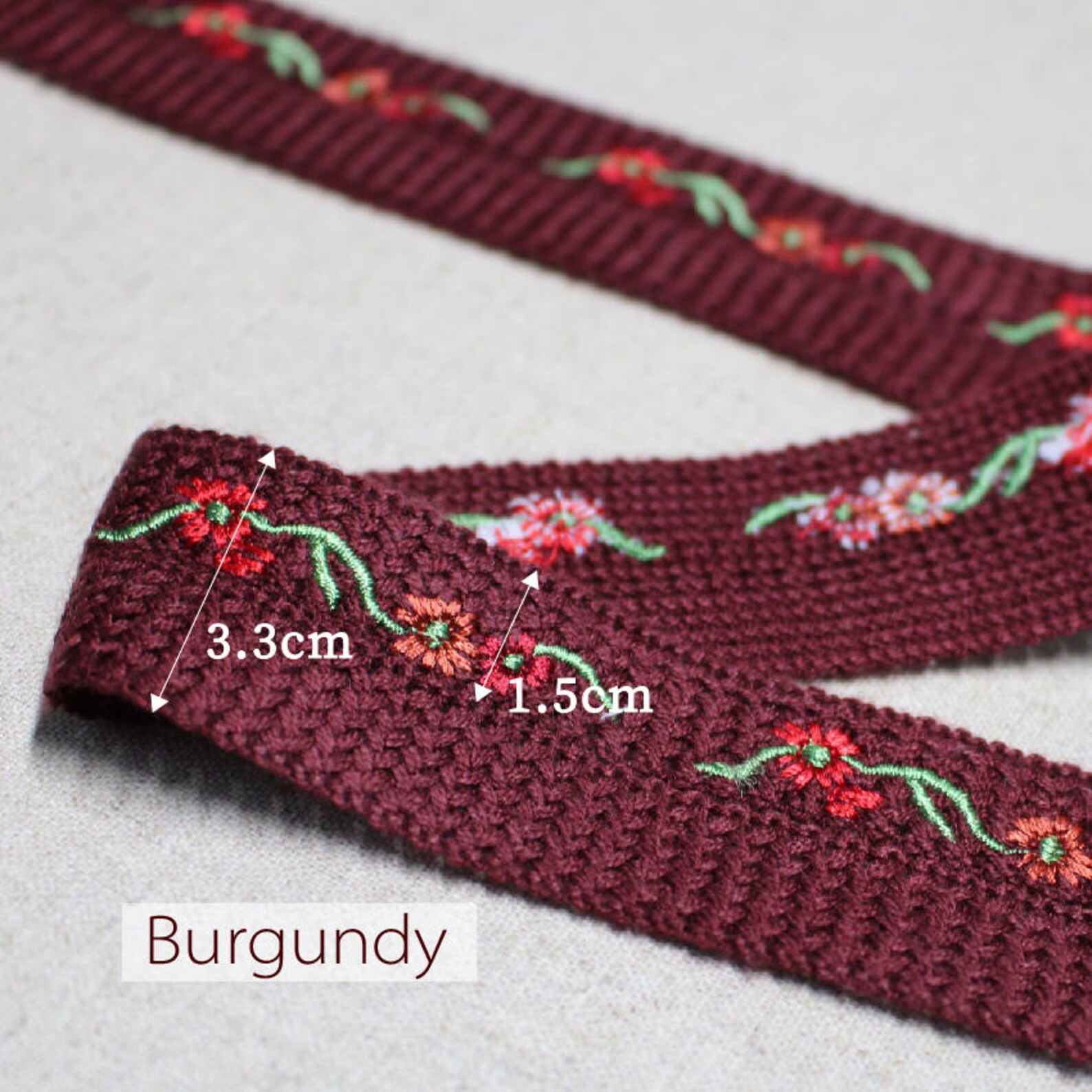 Embroidered Knitting Bias Tape Poly Cotton Trim Fold Etsy
