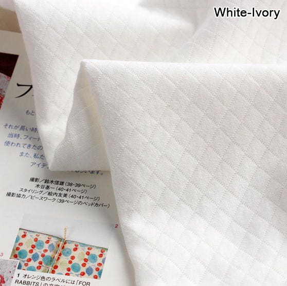 Solid Quilted Cotton Knit Single Fabric by the Yard 75 Etsy