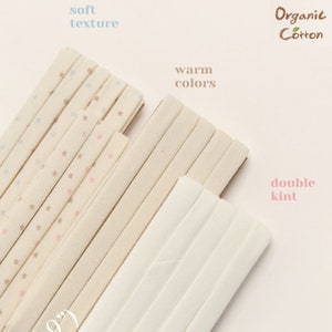 Quality Organic Bias Tape by 3 yards, Double Knit Cotton Bias trim 10mm Solid mask bias colour double fold laceking2013 made in Korea image 1