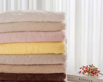 Fleece Fabric by the Yard Faux Fur Fabric by the Yard 8 colors 59" Wide Warm Winter Blanket & Clothing Material CM Polaris made in Korea