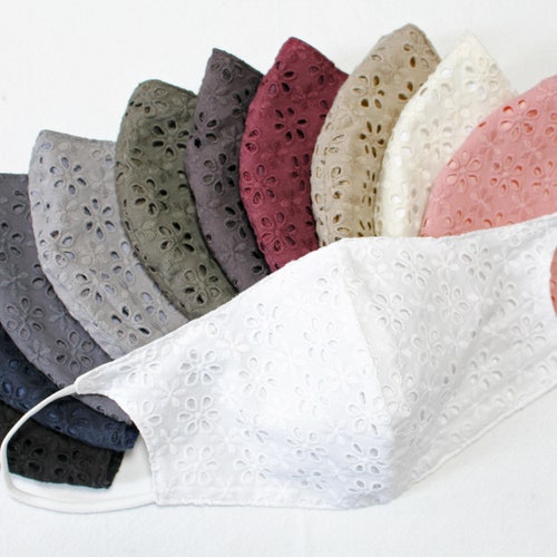 Face mask yh1522 Washable Reusable Cotton Eyelet lace fabric Protective Mouth lacking2013