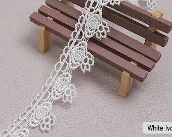 2yds Broderie Anglaise Vintage Venice lace trim 1.2"(3cm) YH ottogi laceking2013
