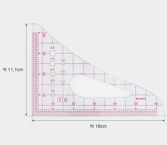 Styling Design Marking Ruler - 21 1/2 X 5 4/5 - WAWAK Sewing Supplies