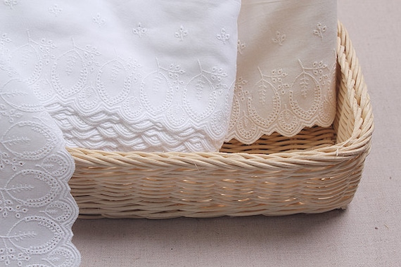 14Yds Broderie Anglaise Cotton Eyelet Lace Trim 9cm YH1327 White 14Yds Broderie Anglaise Cotton Eyelet Lace Trim 9cm YH1327 White
