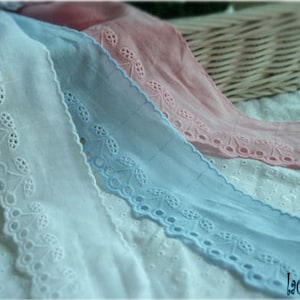 Premium Quality 10 + free 4yds Broderie Anglaise wedding vintage Eyelet lace trim 2.2"(5.5cm) YH1060 laceking2013 made in Korea