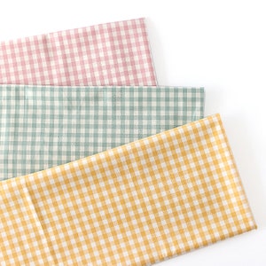 Premium Quality Laminated Cotton Fabric by the yard Check Fabric 57" wide CM Benefit Check lacemaking2013 made in Korea