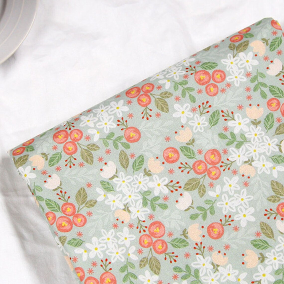 Cotton Fabric Flower Fabric by the Yard 44 Wide SY Etsy