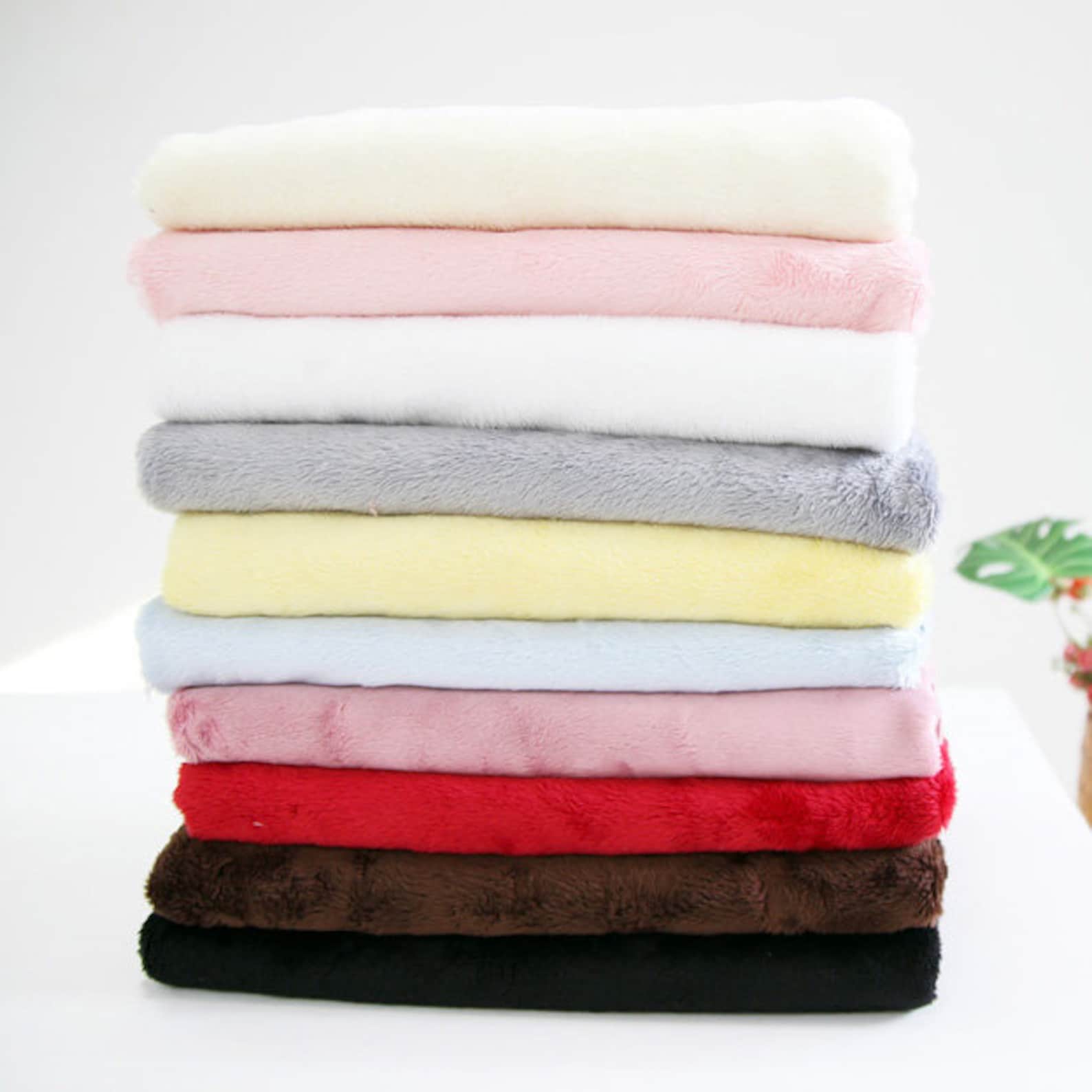 Premium Quality Smooth Minky Solid Fabric by the Yard Faux Fur Etsy