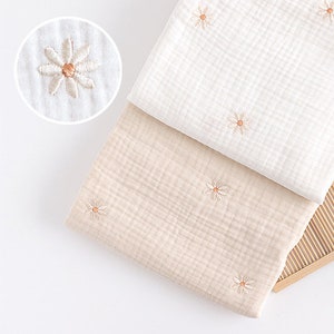 Quilted Cotton Fabric, Pre-washed Solid Cotton Fabric, Quality Korean Fabric  White or Natural Fabric by the Yard /52121 