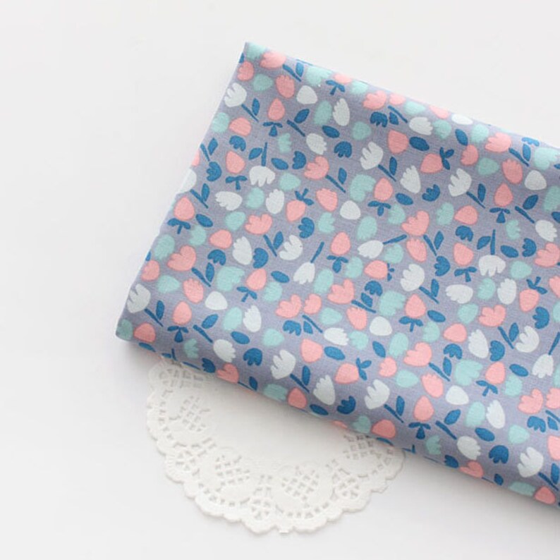 Cotton Fabric Blanc Flower by the yards 44 cozy Blanc Blanc laceking2013