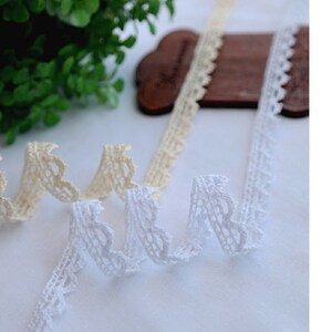 3Yds Crochet ribbon Vintage Style wedding Cotton lace trim 0.30.8cm YH054 laceking2013 image 3