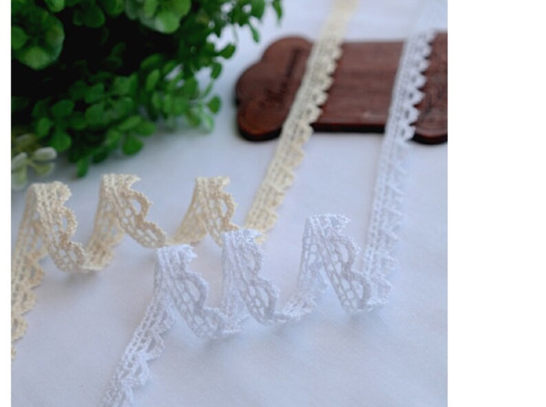 3Yds Crochet ribbon Vintage Style wedding Cotton lace trim 0.30.8cm YH054 laceking2013 image 3