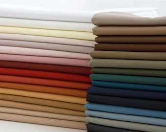 Solid Cotton Twill Fabric by the Yard, 57" Wide, 32 Colors, Medium Weight laceking2013