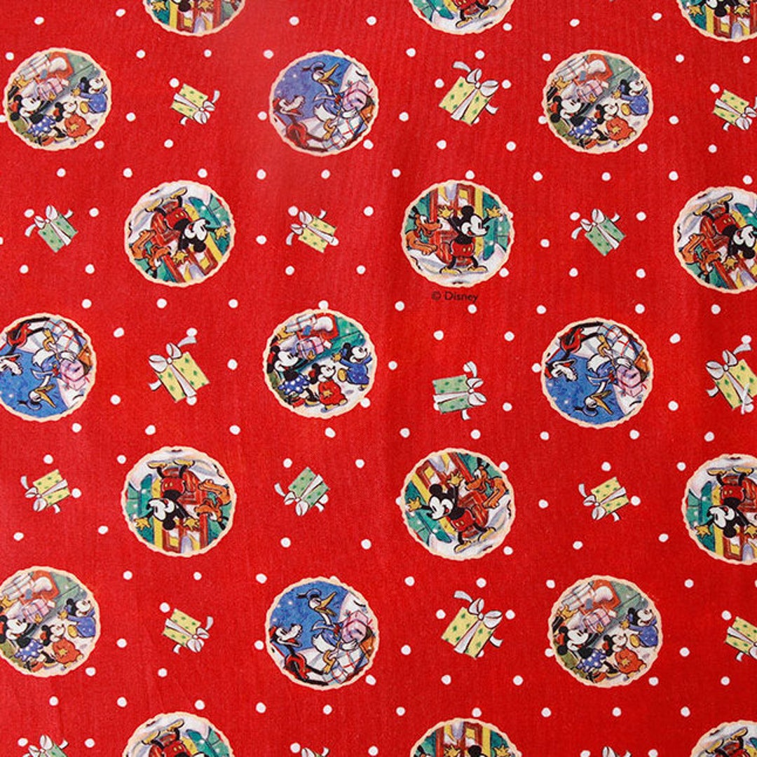Disney Cotton Fabric Schreiner Calender Character Fabric by the Yard 44