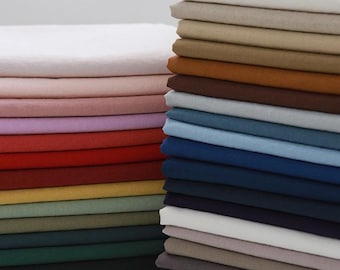 Washed Linen Cotton Fabric by the Yard, 57" Korean Bio Washed Solid Linen Blend for Dress, Home Decor laceking2013