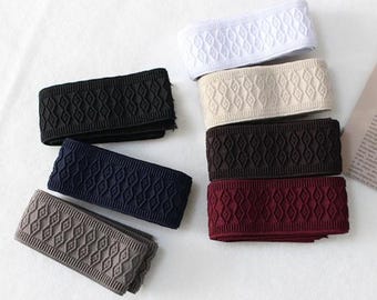 Diamond Pattern Waistband Elastic by the Yard, 5cm Wide Firm Stretch Band, 7 Colors