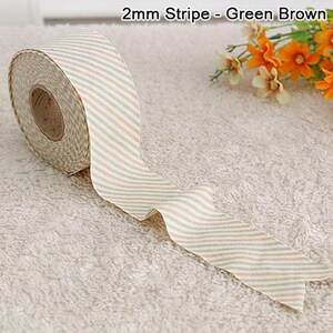 10yds Bias Tape Madeleine Organic Cotton trim 40mm Stripe bias single fold image 7