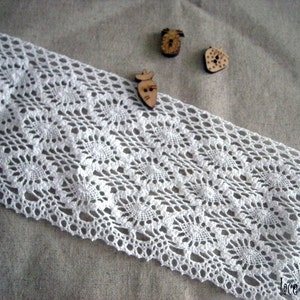 Premium Quality 1yds Torchon knit cotton lace Crochet Trim 3.1"(8cm) YH040 laceking2013 made in Korea