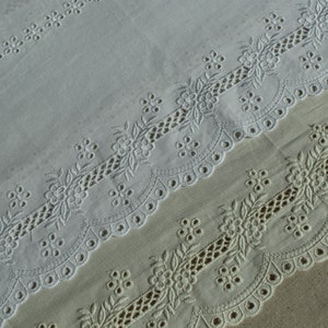 Premium Quality 1Yds Broderie Anglaise cotton eyelet lace trim 32cm SH56 laceking2013 made in Korea