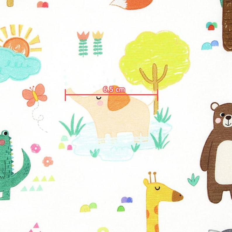 Cotton Fabric Animal Fabric by the Yard 44 Wide SY Field