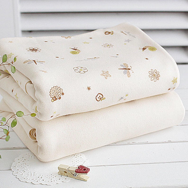 Baby Organic Cotton Knit Double Fabric by the Yard 61 - Etsy