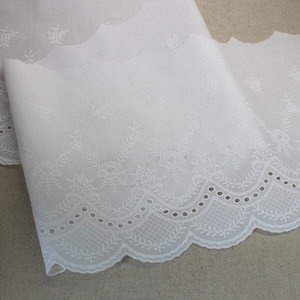 Premium Quality 1yard Broderie Anglaise Cotton Eyelet lace trim 8.2"(21cm) YH1323 laceking2013 made in Korea