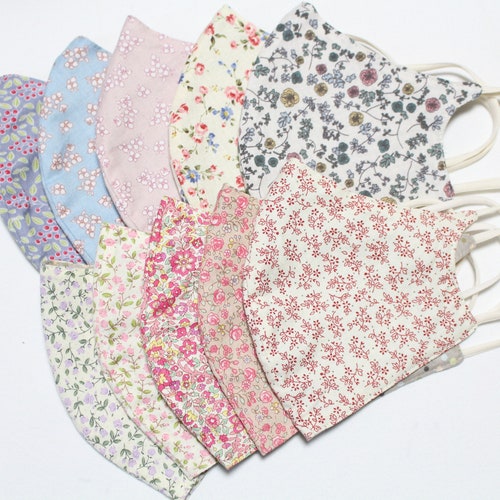 Flower Face mask Washable Reusable Cotton fabric Protective Mouth feminine mask laceking2013