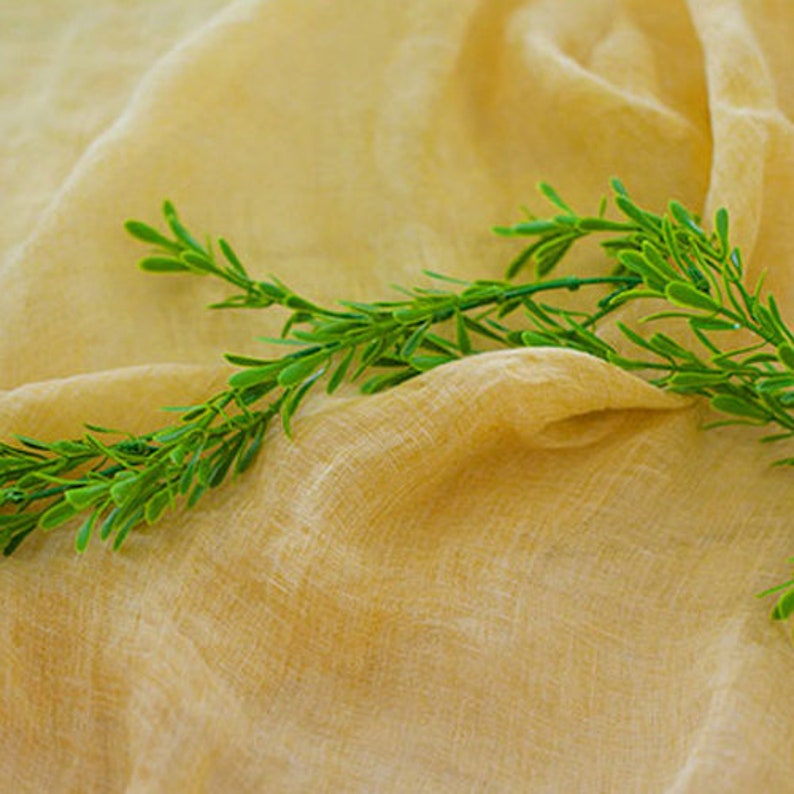 Premium Quality Muslin Linen Fabric by the Yard Gauze Solid Etsy