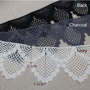 Premium Quality Vintage Wedding Cotton Lace By the Yard Ribbon Crochet trim 3"(7.5cm) Pineapple laceking2013 made in Korea