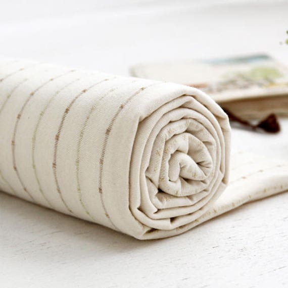 Stripe Organic Cotton Knit Single Fabric by the Yard 60 Etsy