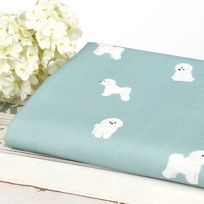 Cotton Fabric Dog Fabric by the Yard 44 Wide SY Cute Etsy