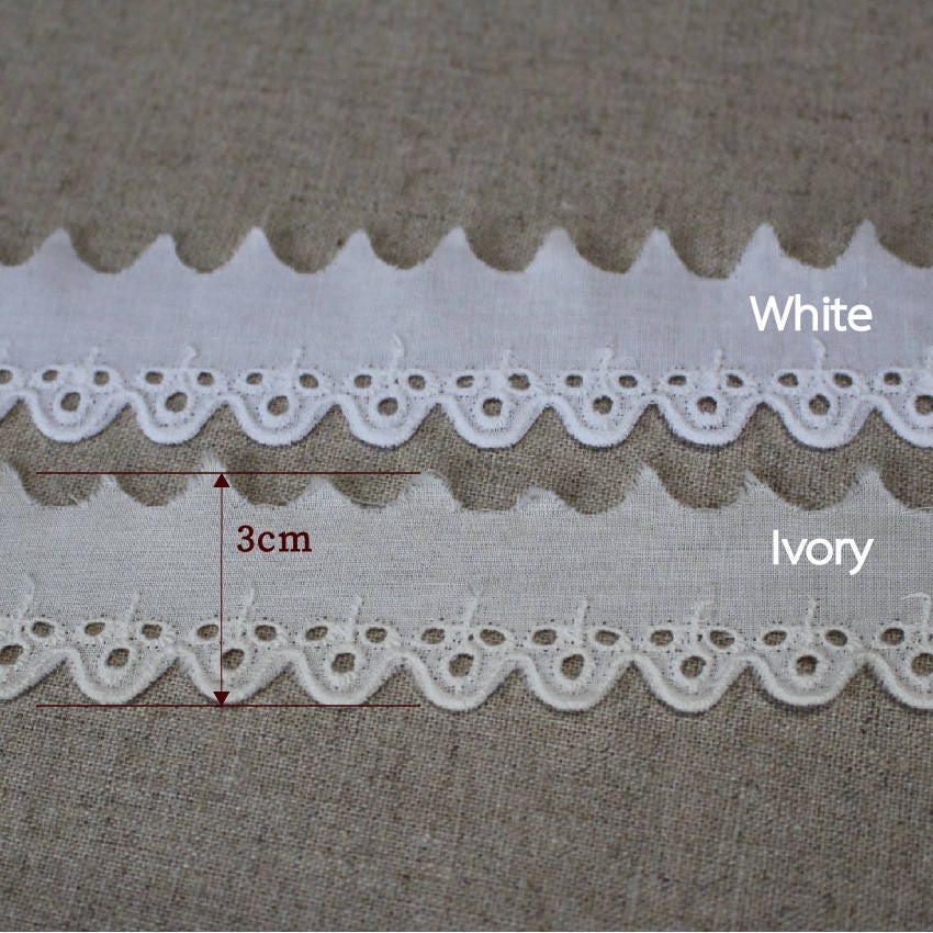 10 + free 4yds Broderie Anglaise Eyelet lace trim 1.2"(3cm) YH1451 laceking2013 10 Broderie + free 4yds Broderie 10 Anglaise Eyelet lace trim 1.2