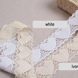 Premium Quality 1yds Torchon Crochet knit ribbon wedding vintage cotton lace Trim 1.8"(4.5cm) YH021 laceking2013 made in Korea