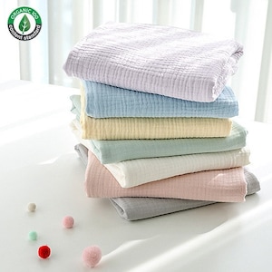 Premium Quality Organic Cotton Fabric by the Yard Muslin Crinkly Triple Gauze Fabric by the Yard 59" Wide CM Fiesta Laceking made in Korea