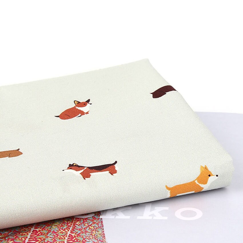Cotton Fabric Dog Fabric by the Yard 44 Wide SY Cute Etsy
