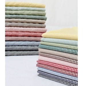 Premium Quality Quilted Cotton Fabric BH 2mm gingham check By The Yard 44" laceking2013 made in Korea one-Sided
