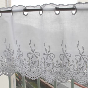 1y Embroidered cotton lace Window Valance curtain yh771 (90x35.5cm) laceking2013