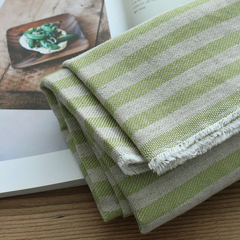 Vintage Styles Cotton Linen Stripe Fabric by the Yard 44 Etsy