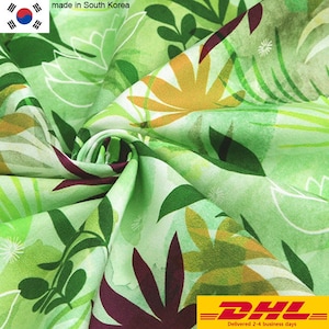 Cotton Fabric Leaf Fabric by the Yard 44&quot; Wide SY greenery