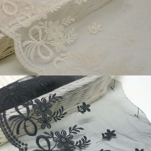 Premium Quality 1y Broderie Anglaise mesh net eyelet lace trim 8"(20cm)  YH1322 laceking2013 made in Korea