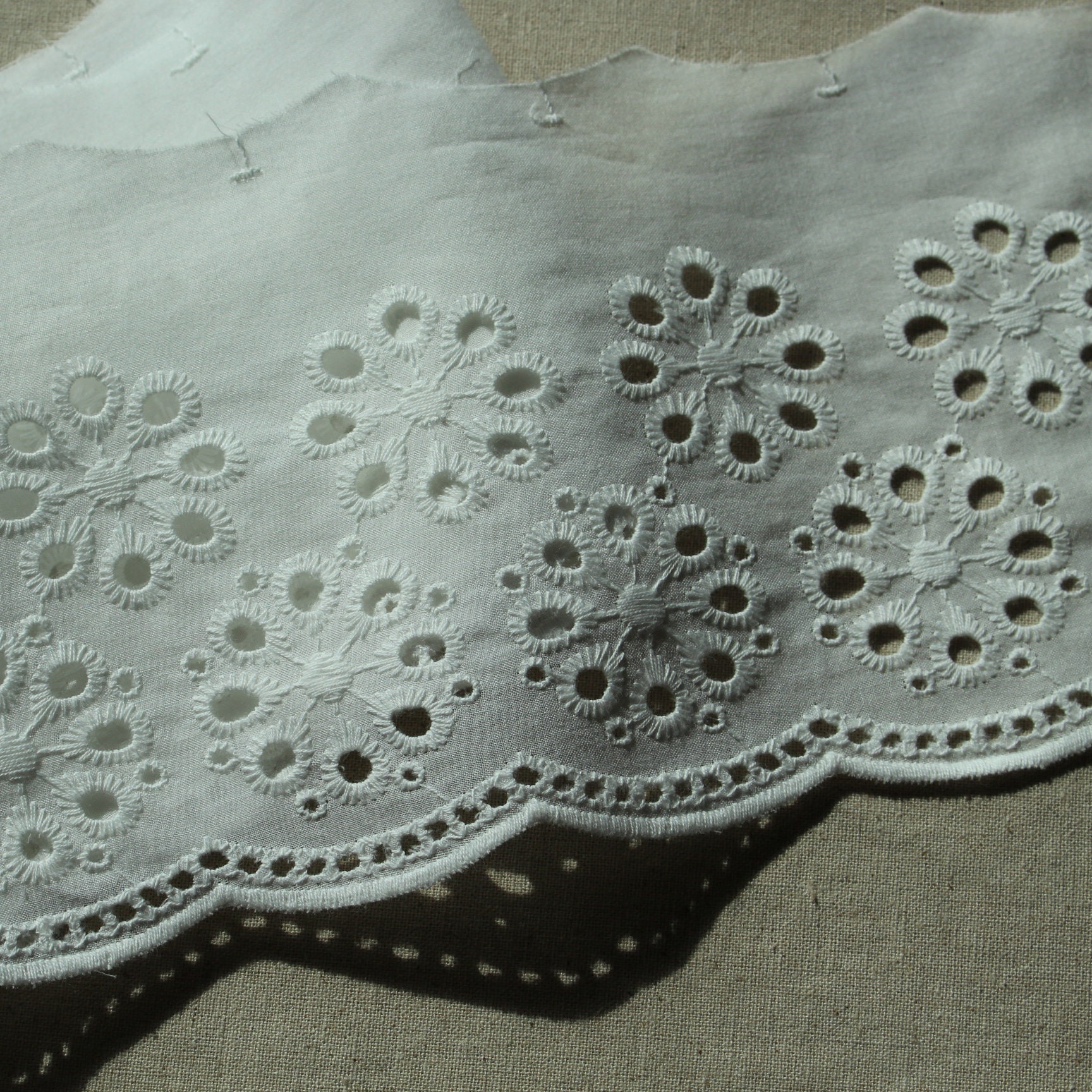 épine lace cotton panier 14yds Broderie Anglaise Cotton Lace Trim 5.3